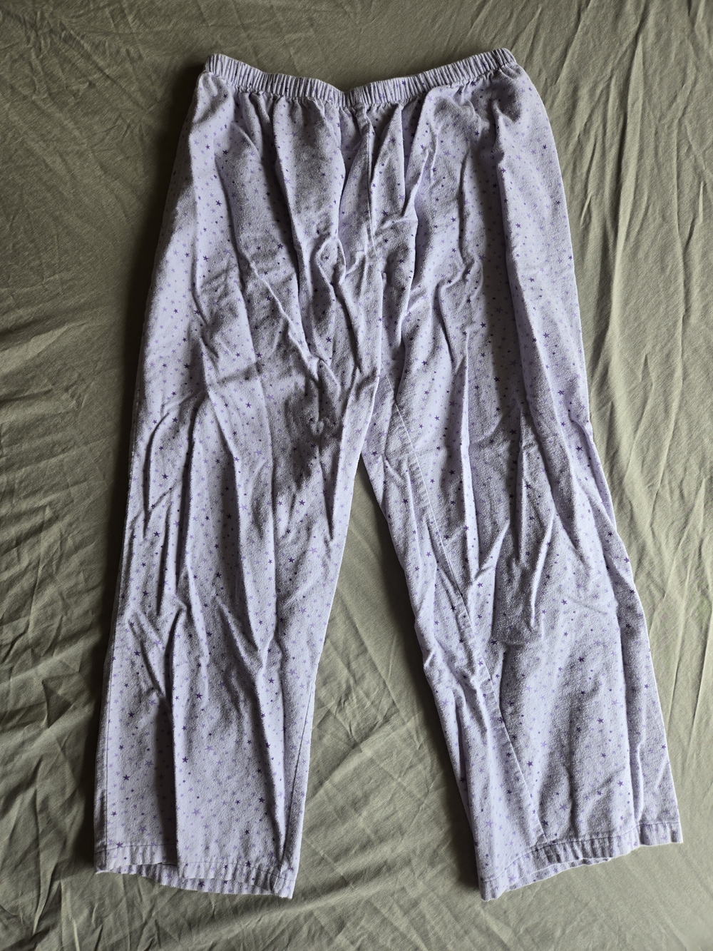Jessica Lavender Star-Print Cotton Lounge Pajama Pants L